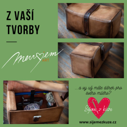 Kožená brašna na toaletní potřeby