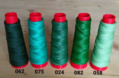 Waxed threads SLAM 0.8 mm - green shades