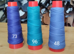 Waxed threads SLAM 0.8 mm - blue shades