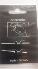 Black hand sewing needles for leather