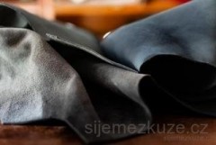 Nubuk černý, cca 1,5 - 1,8 mm od 1 dm2 nebo celý kus za zvýhodněnou cenu od  1 dm2