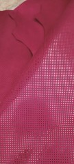 Goatskin red polka dot 0.9 - 1.1 mm