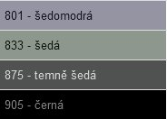 Paracordy - černé/šedé odstíny (8)